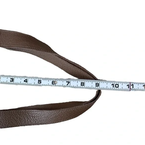 Camel Brown Fringe Leather Tote Bag Oversized Slouchy Boho Hobo Neutral - Picture 15 of 17